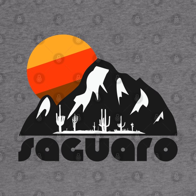 Retro Saguaro ))(( Tourist Souvenir National Park Design by darklordpug